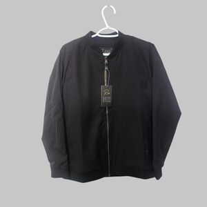 AFWD Black Lightweight Bomber Jacket Women’s Medium Zip Front Pockets Minimalist
